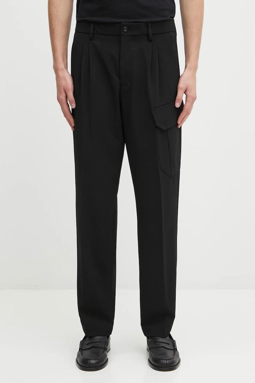 Hlače C.P. Company C.P. Company Chinos Wool-Blend Trousers Črna | 19CMPA267A110514A