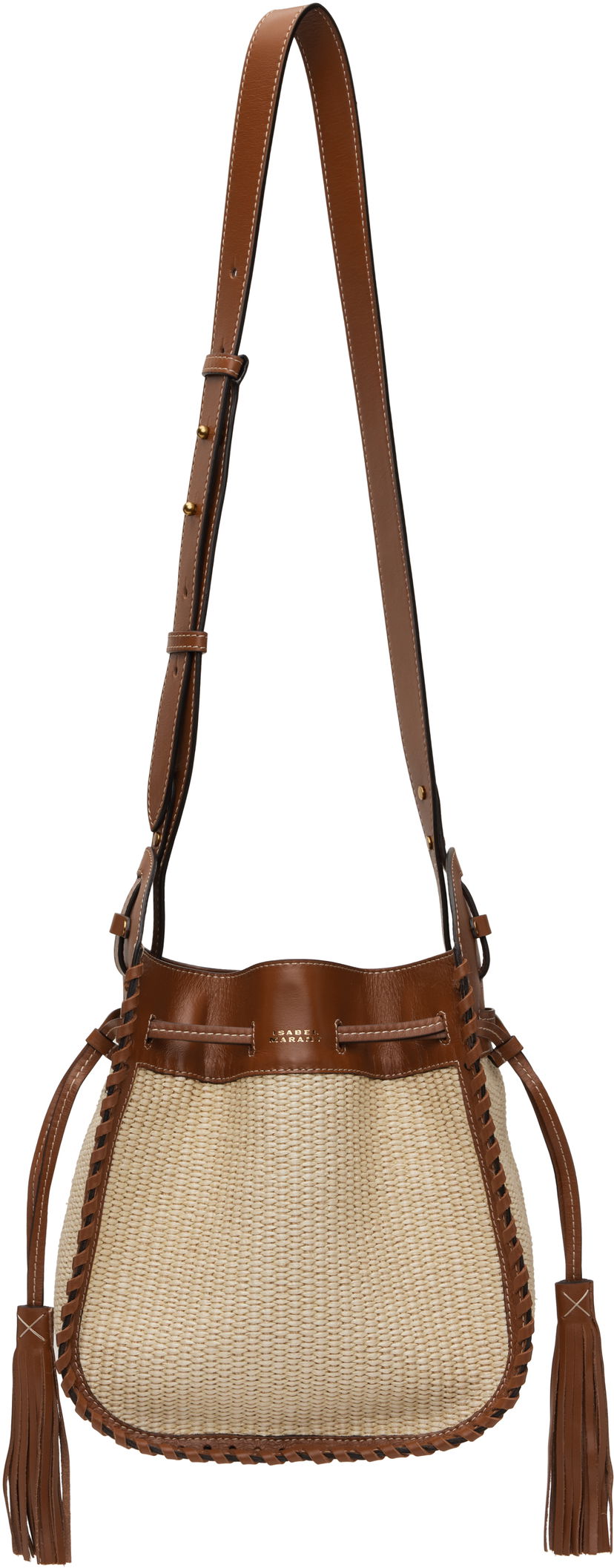 Torbica ISABEL MARANT Isabel Marant Silao Raffia Shoulder Bag Bež | PP0306FB-C1X09M