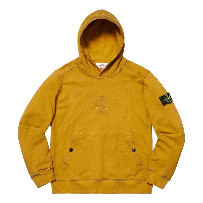 Pulover Supreme Stone Island x Supreme Hooded Sweatshirt Rumena | SUP-SS19-390