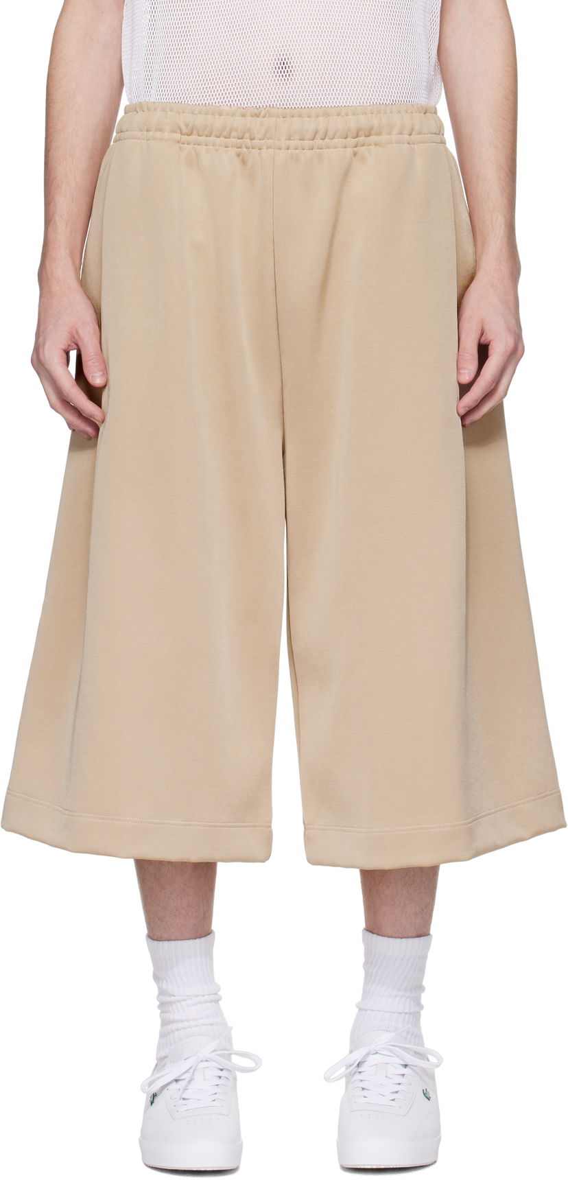 Kratke hlače Lacoste Lacoste Runway Oversized Bermuda Shorts Bež | GH7422