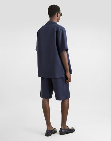 Kratke hlače Dolce & Gabbana Dolce & Gabbana Linen Shorts with Drawstring Mornarica | GV37AZFU4LGB0665, 2