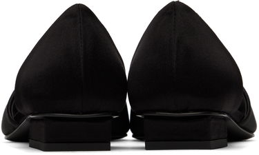Oblačila TOTEME TOTEME 'The Peep-Toe' Satin Slippers Črna | 233-8022-830, 1