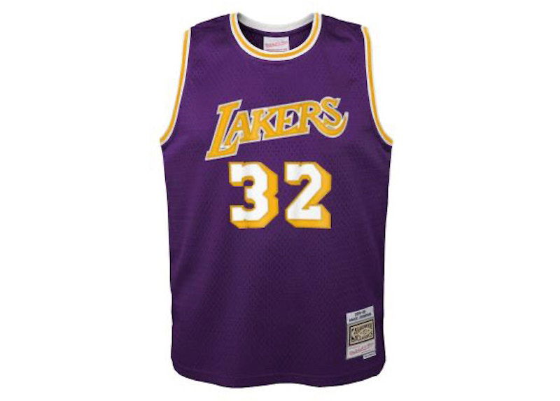 Dres Mitchell & Ness Mitchell & Ness Los Angeles Lakers Magic Johnson Swingman Jersey Lila | 9N2B7BRD0-LAKMJ-Y84