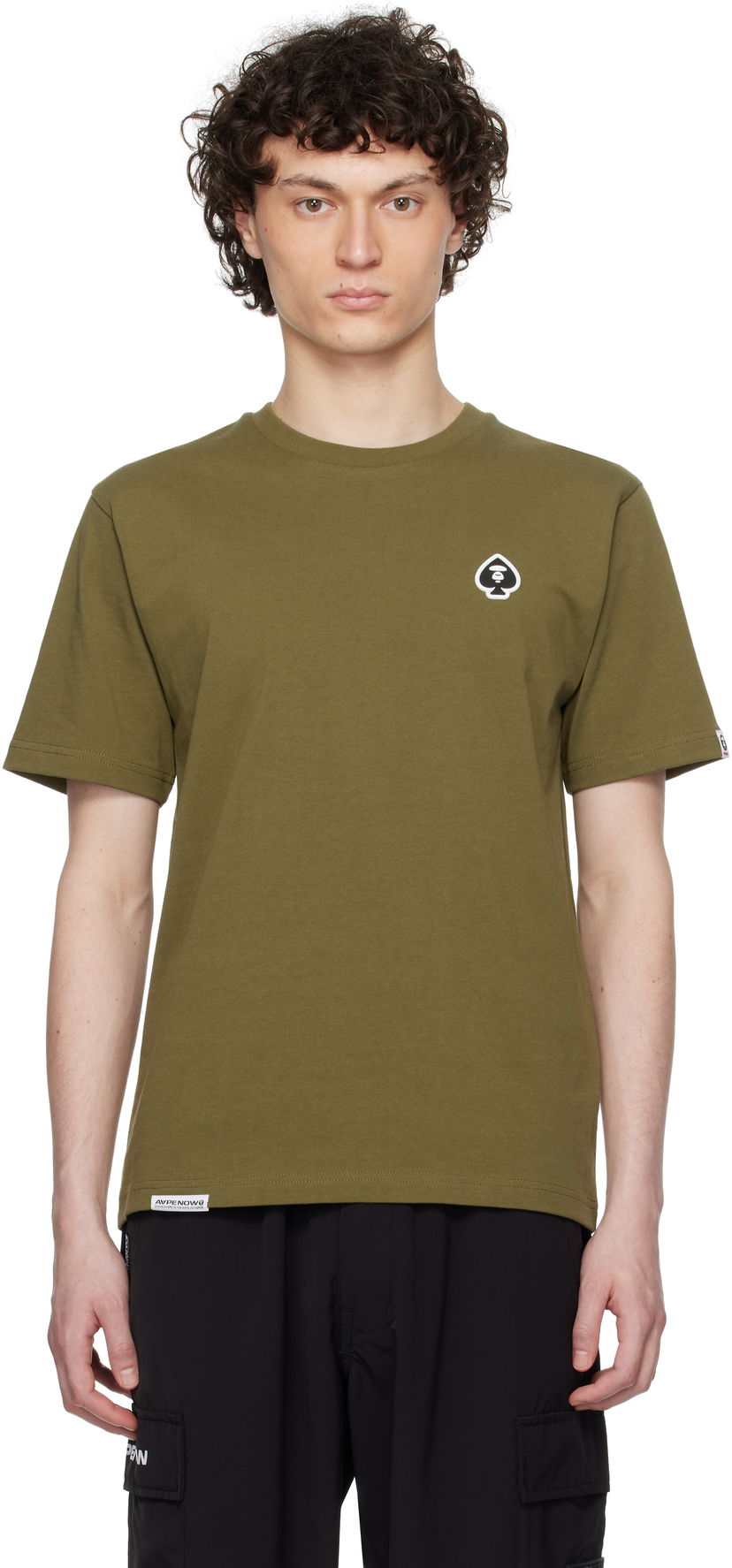 Majica AAPE by A Bathing Ape AAPE by A Bathing Ape Spades 'AAPE Now' T-Shirt Zelena | AAPTEM1599XXNKHX