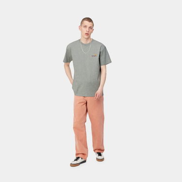 Majica Carhartt WIP S/S American Script T-Shirt "Grey Heather" Siva | I029956_V6_XX, 1