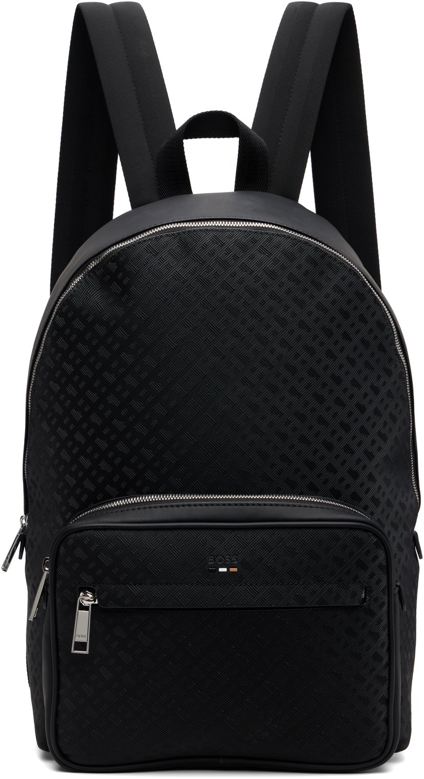 Nahrbtnik BOSS Black Check Faux-Leather Backpack Črna | 50548062