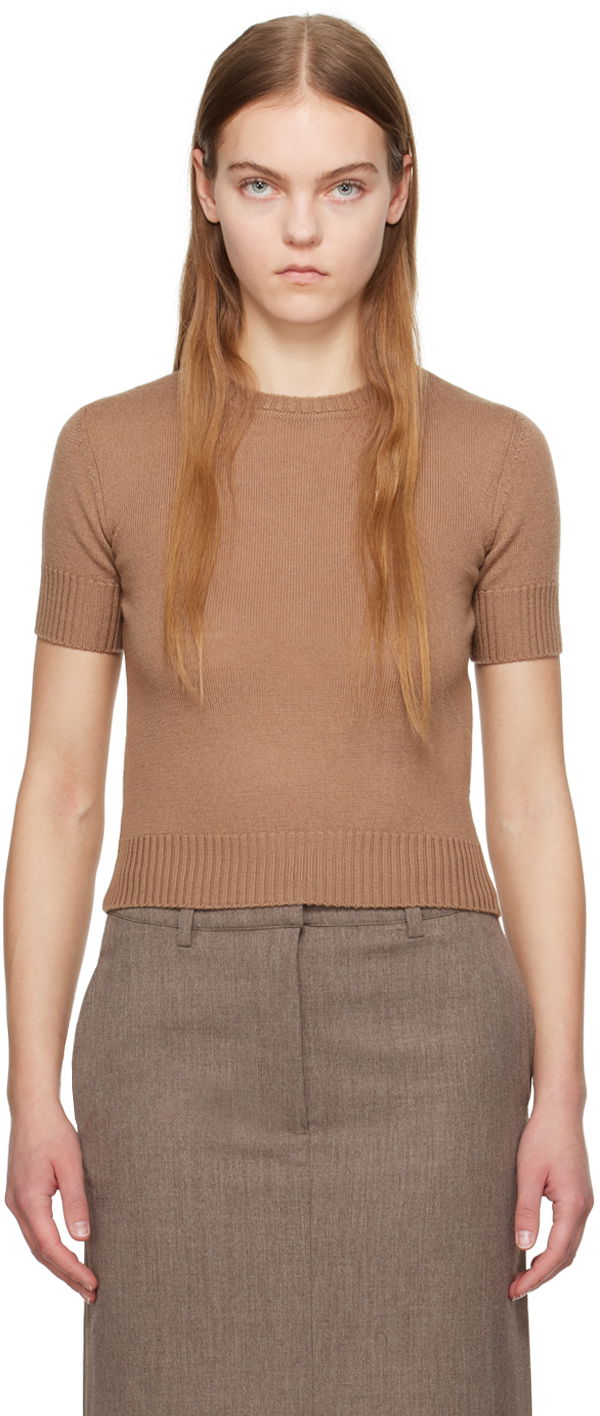 Pleteni pulover Max Mara Knit Sweater Rjava | 2419361021600 MM12047
