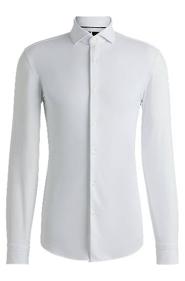 Srajce BOSS Slim Fit Performance-Stretch Jersey Shirt Bela | 50533393