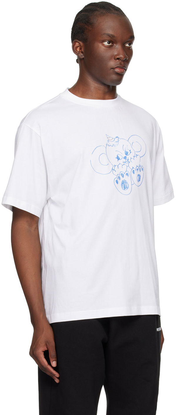 Majica We11done Monster Print T-Shirt Bela | WD-TT2-24-790-U-IV, 1