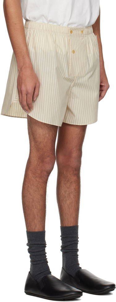 Boksarice The Row The Row Nicasio Striped Shorts Bež | 892-W3585, 1