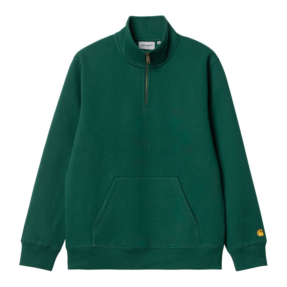 Pulover Carhartt WIP Chase Neck Zip Hoodie Zelena | I033665_1YW_XX, 1