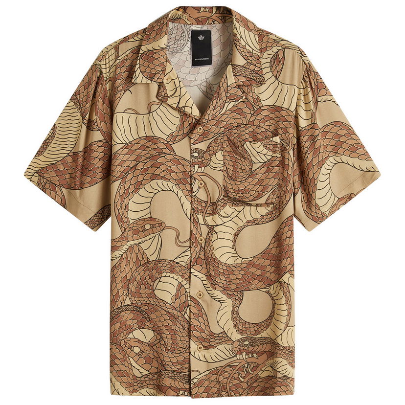Srajce Maharishi Maharishi Snakeskin Vacation Shirt, Size Large Bež | 1480-NTL