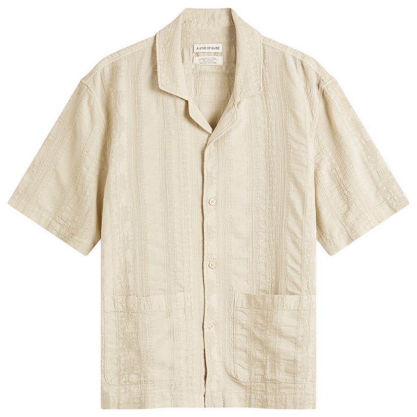 Srajce A Kind of Guise A Kind of Guise Salvi Textured Shirt, Size Large Bež | 147-11702-817