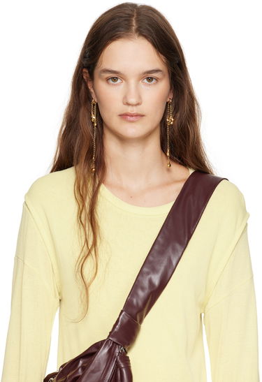 Uhani LEMAIRE Lemaire Estampe Chain Drop Earrings Kovinski | JW0016 LO036, 2