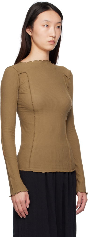 Majica Baserange Baserange Omato Long Sleeve T-Shirt Rjava | TTML-RB-SU25, 1