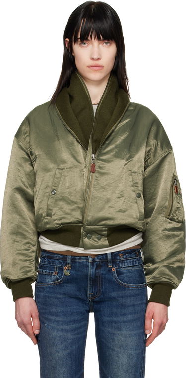 Bomber jakna R13 R13 Zip Collar Flight Bomber Jacket Zelena | R13WR346-R447B, 0