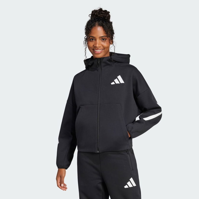 Pulover adidas Performance Z.N.E. Full-Zip Training Hoodie Črna | JC5392