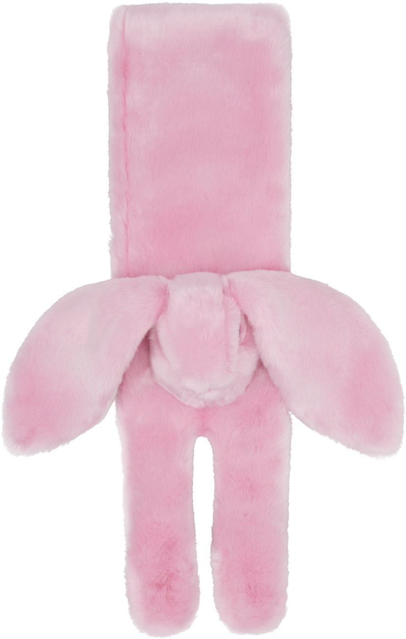 Šala KENZO Kenzo Bunny Faux-Fur Scarf Roza | FF62EW0169FW