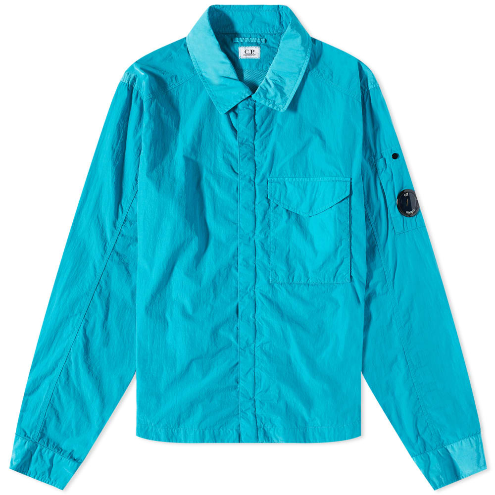 Srajce C.P. Company Chrome-R Zip Overshirt Turkizna | 14CMOS041A-005904G-825, 0