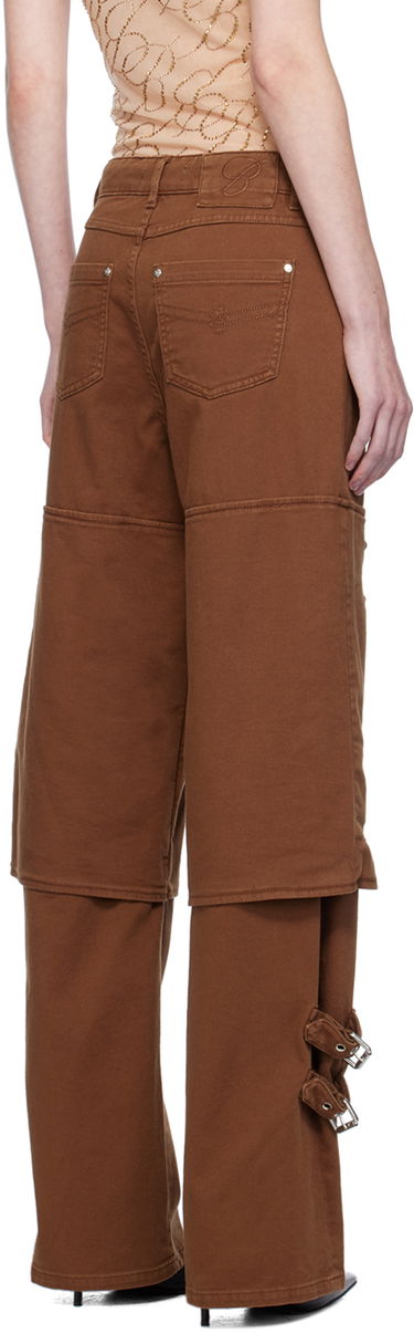 Cargo hlače Blumarine Blumarine Boyfriend Cutout Buckle Jeans Rjava | A344J046A, 2