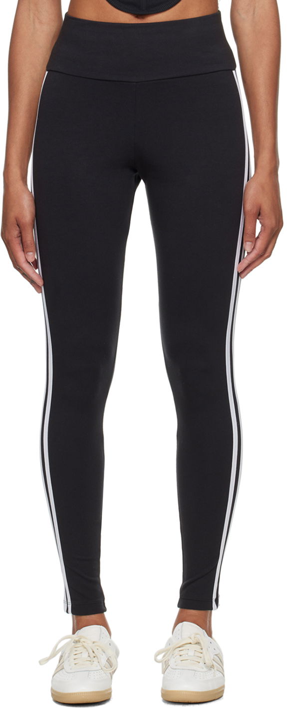 Pajkice adidas Originals Black 3-Stripes Leggings Črna | IP2968