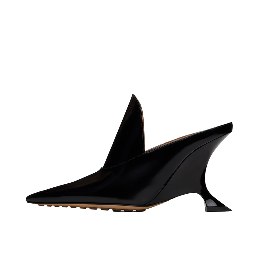 Superge in čevlji Bottega Veneta Sculpted Heel Patent Leather Mules Črna | 763828 V28R0