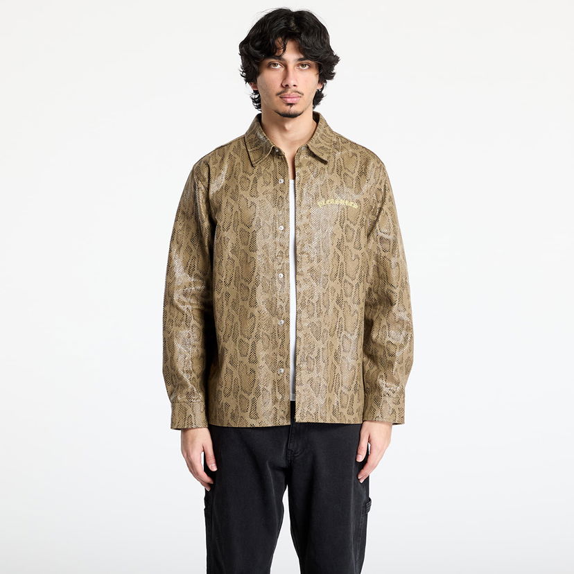 Srajce Pleasures PLEASURES Anaconda Overshirt Rjava | P25SP004 BROWN