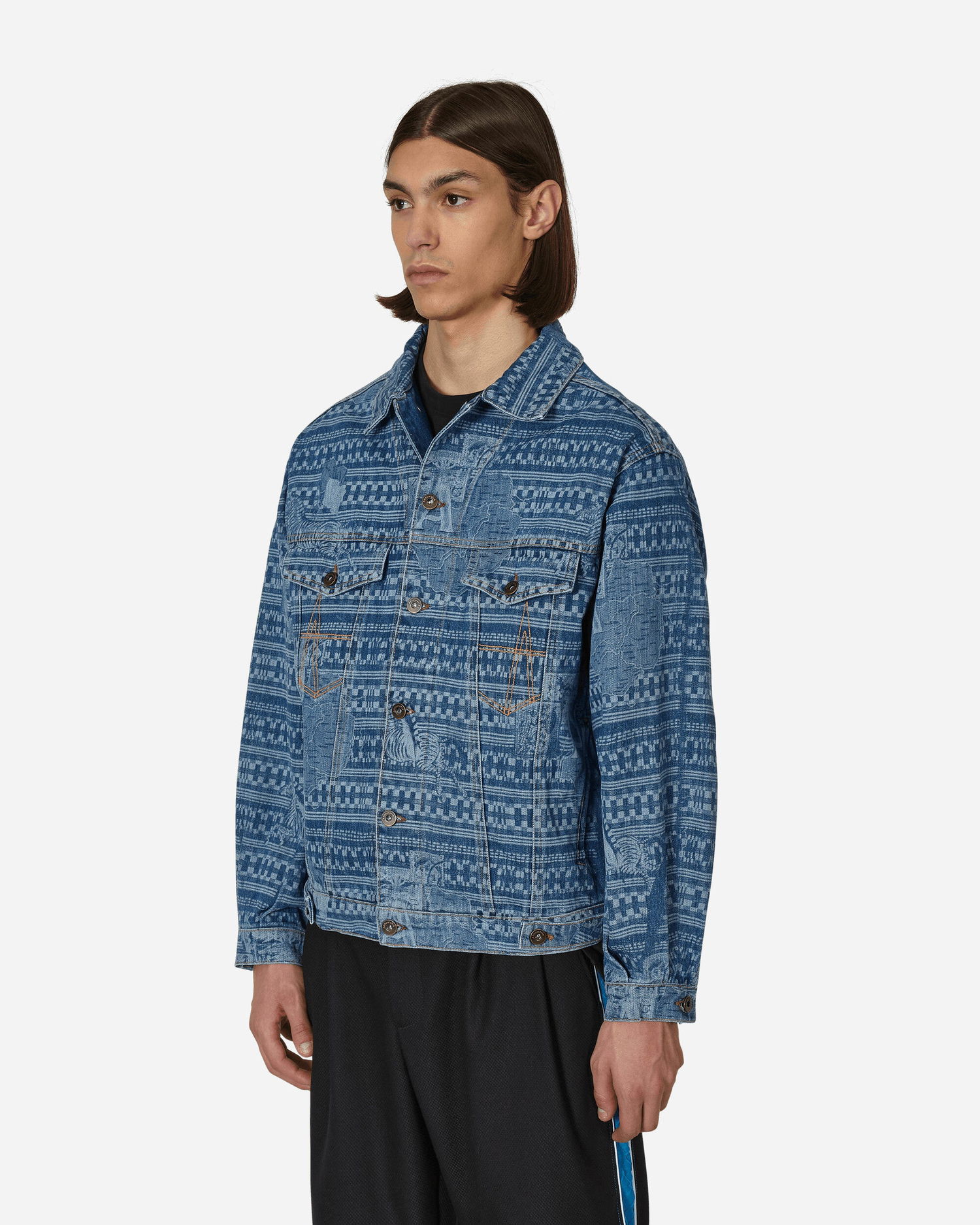 Jakna Ahluwalia Kampala Denim Jacket Modra | M-AHLU-DE001-SS23-FA6  LI, 1