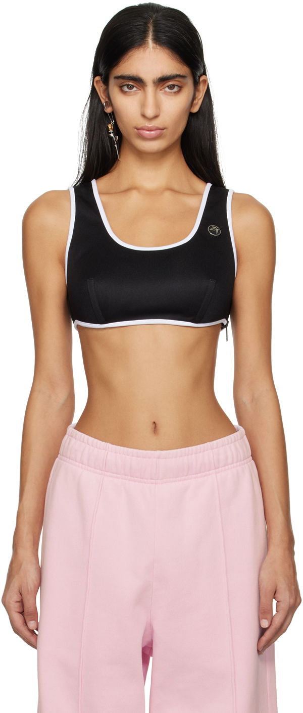Modrček Ambush Lace Up Camisole Črna | BWAD004S24JER0011000