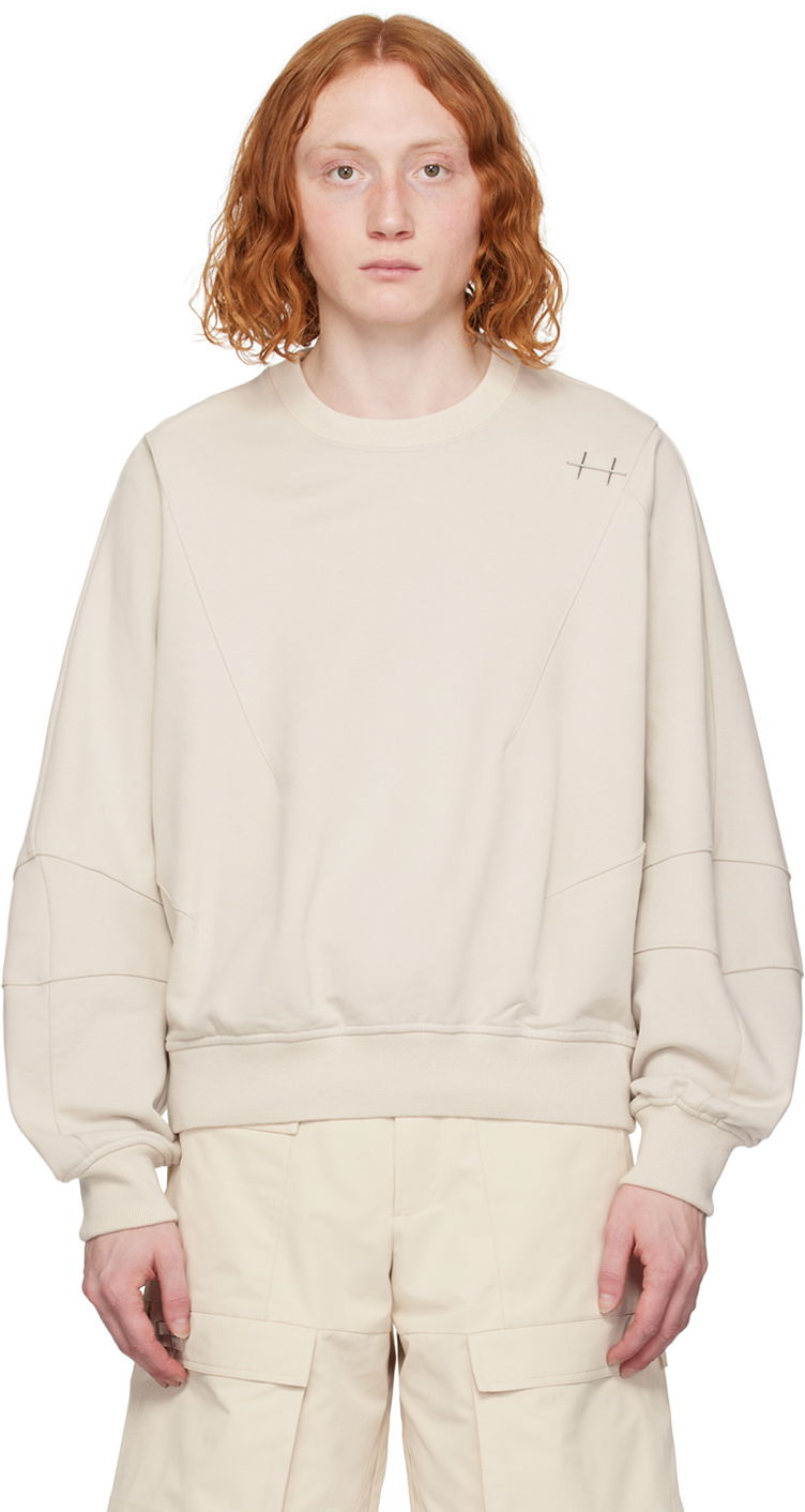 Pulover HELIOT EMIL Plicate Detail Sweatshirt Bež | SS24_M_08_062_ST18, 0
