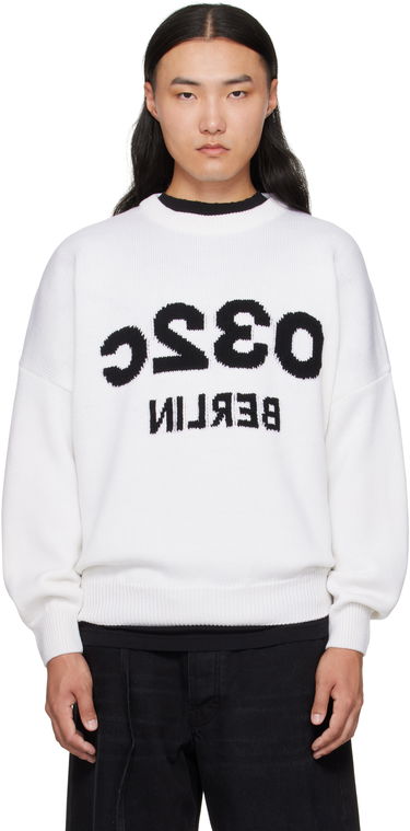 Pleteni pulover 032C 032c Selfie Sweater Bela | F25-URK-1511-100, 0
