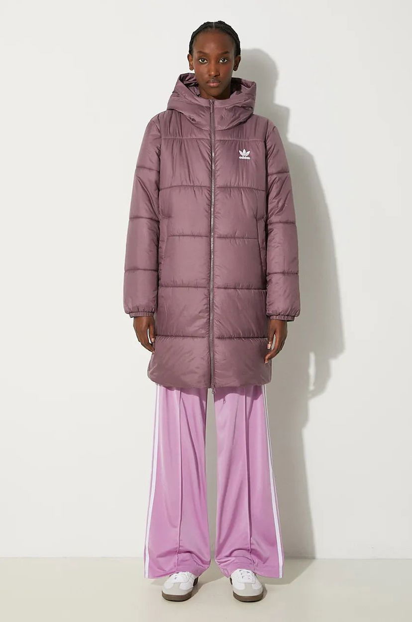 Puhovka adidas Originals Long Puffer Jacket Lila | IW5857