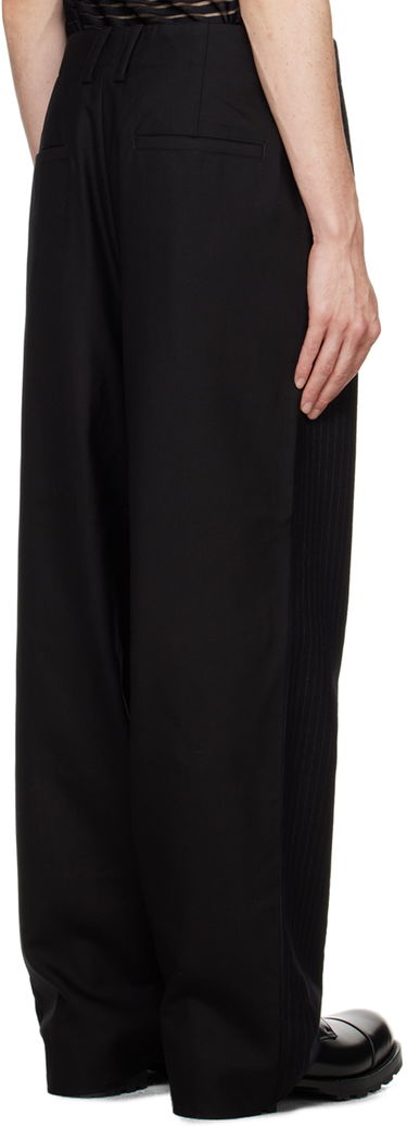 Hlače Feng Chen Wang Feng Chen Wang Deconstructed Patchwork Trousers Črna | FUF18TR05, 2