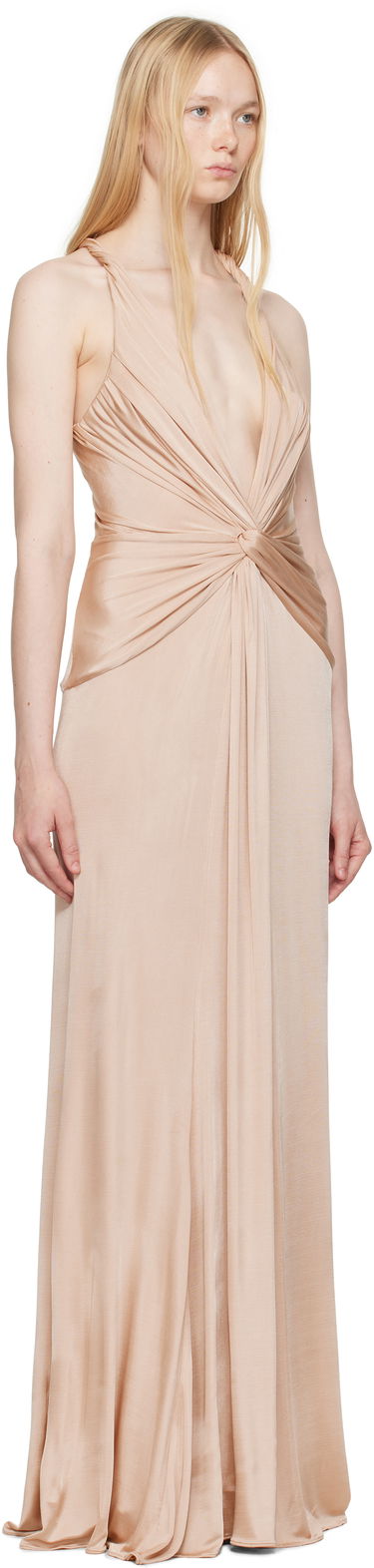 Obleke Tom Ford Tom Ford V-Neck Criss-Cross Maxi Dress Zelena | ABJ834-JEX114, 4