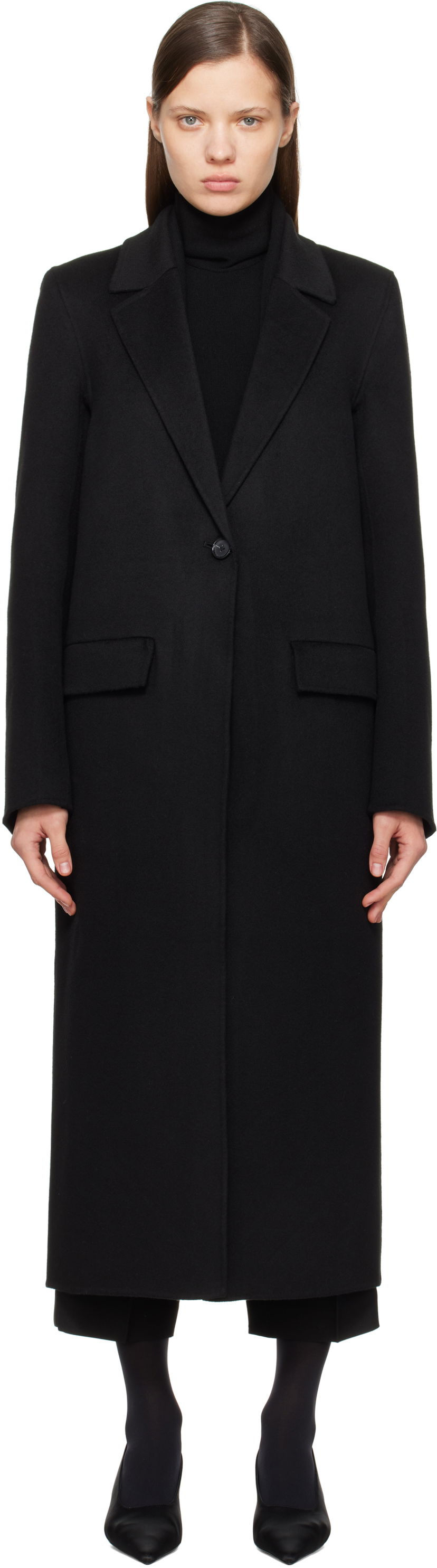 Plašči TOTEME TOTEME Classic Doublé Coat Črna | 251-WRO4725-FB0006