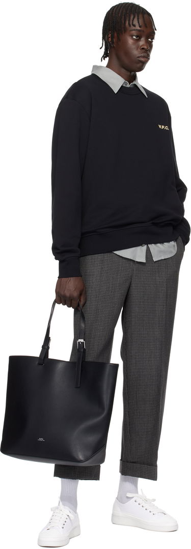 Pulover A.P.C. Boxy Sweatshirt with Logo Črna | COHGO-H27916, 3