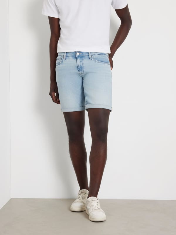 Kratke hlače GUESS Low Rise Denim Shorts Modra | M4GD01D5AZ2