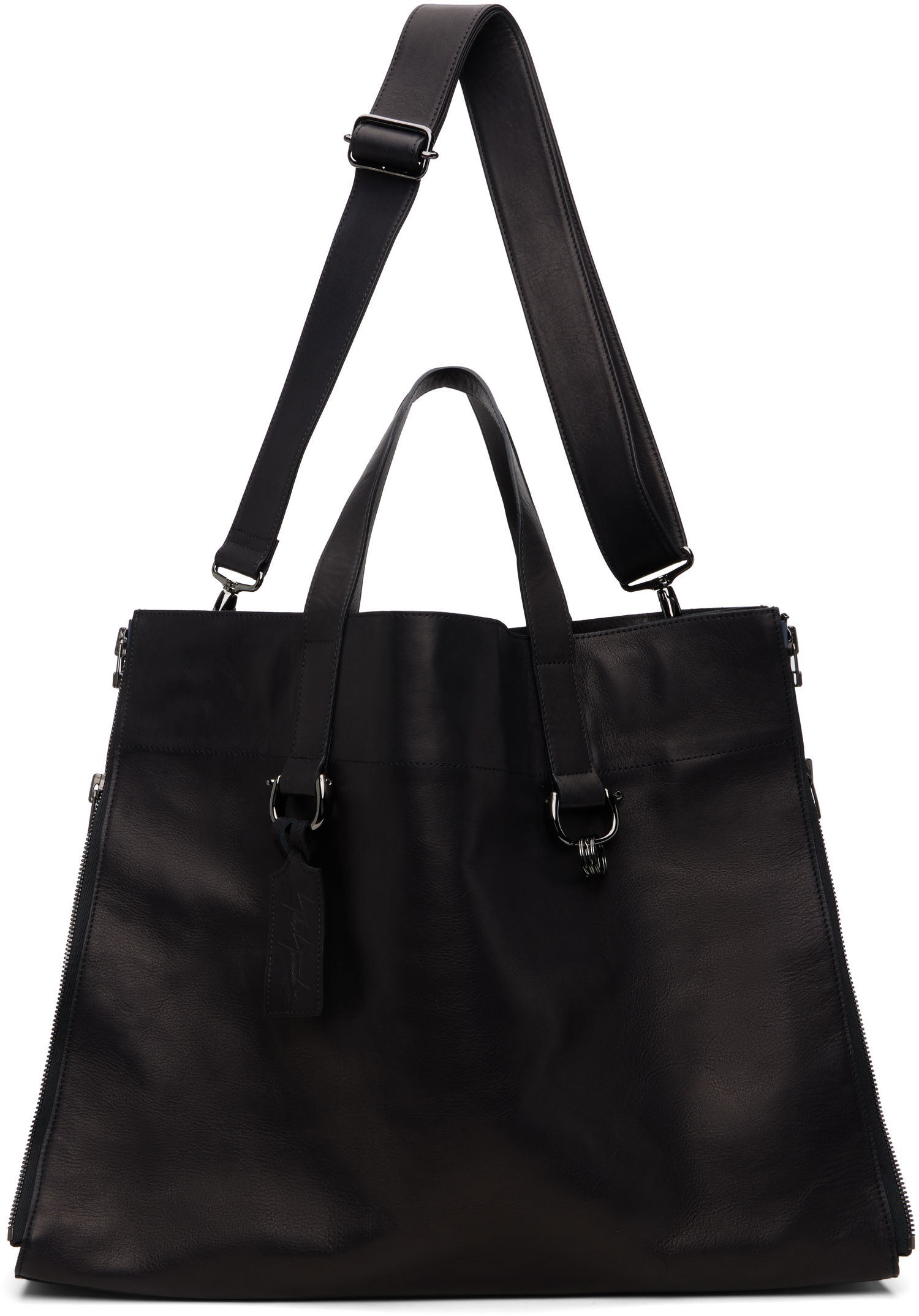 Tote bag Yohji Yamamoto YOHJI YAMAMOTO Zipper LL Tote Črna | DM-I01-784, 0