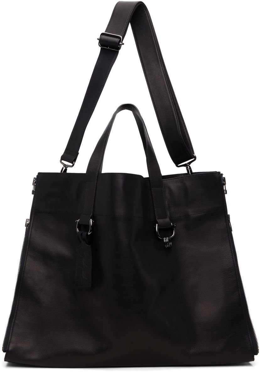 Tote bag Yohji Yamamoto YOHJI YAMAMOTO Zipper LL Tote Črna | DM-I01-784