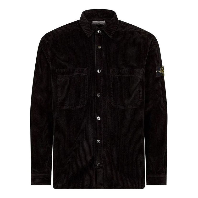 Srajce Stone Island Corduroy Overshirt Črna | 791511311-V0029