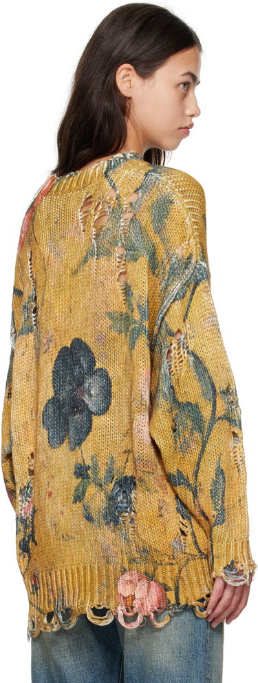 Pleteni pulover R13 R13 Printed Oversized Sweater Rumena | R13WY197-Y222A, 2