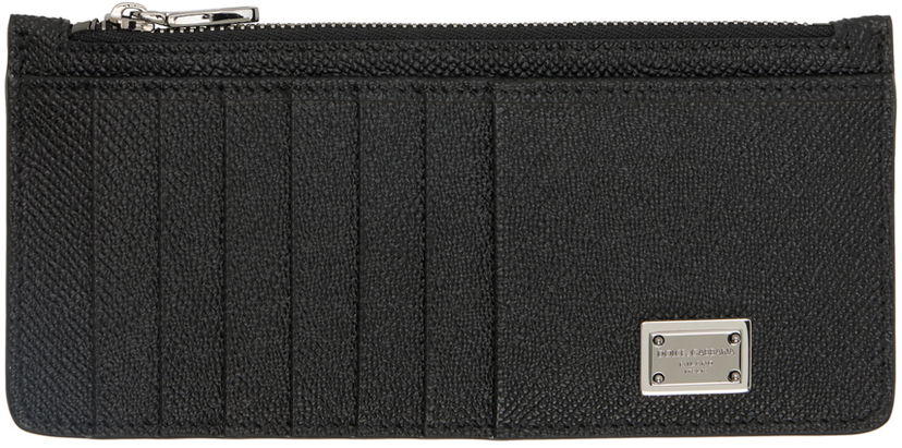 Denarnica Dolce & Gabbana Black Vertical Card Holder Črna | BP2172AG219