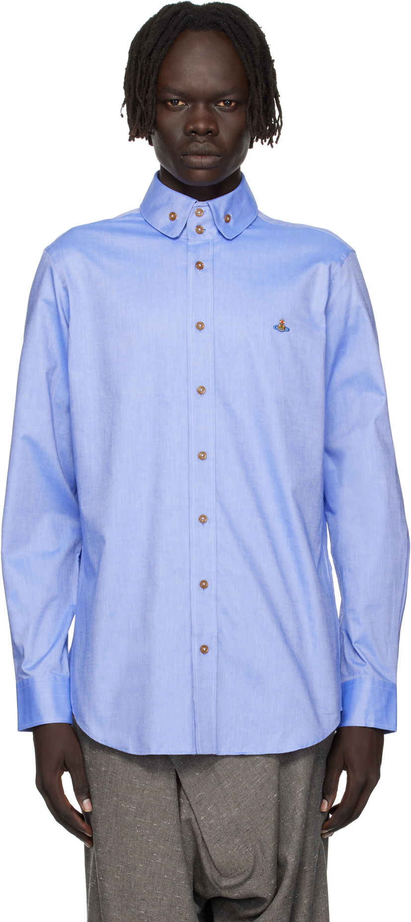 Srajce Vivienne Westwood Vivienne Westwood Two Button Krall Shirt Modra | 24010005-W017R-