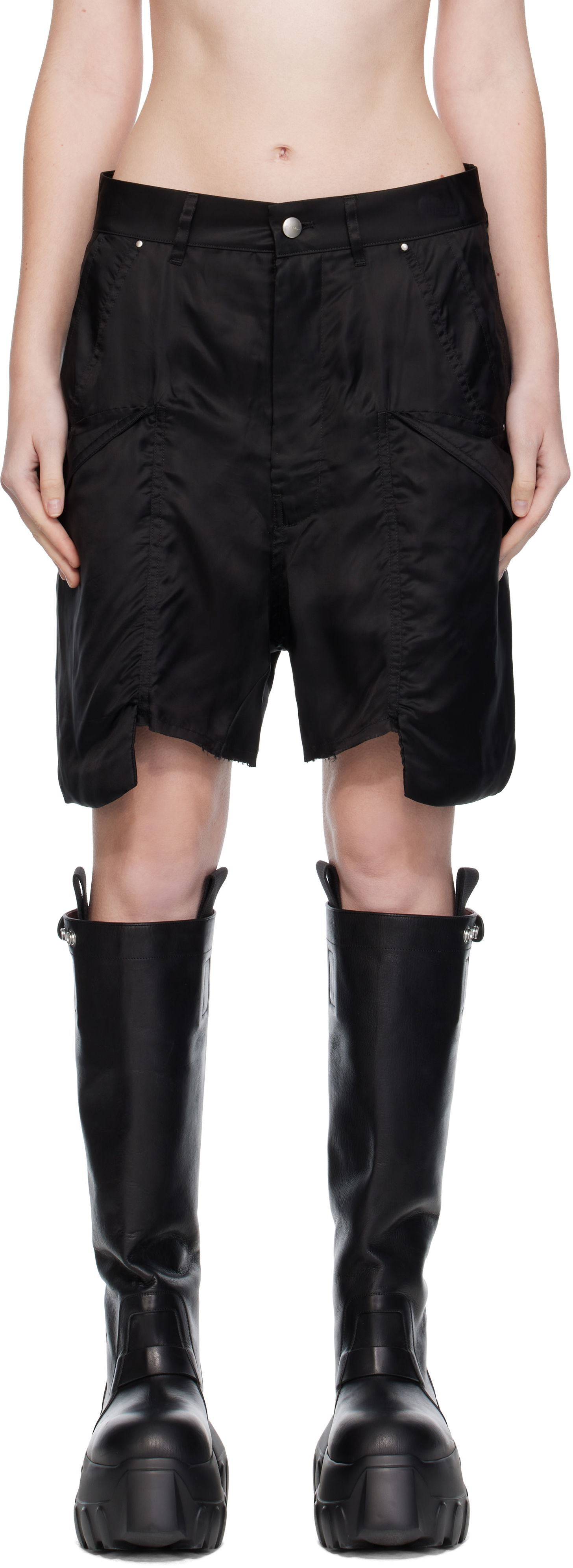 Kratke hlače Rick Owens Rick Owens Stefan Cargo Shorts Črna | RP02E4312 K, 0