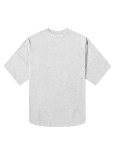 Majica Palm Angels Mock Neck Logo Tee Siva | PMAA002C99JER0010801