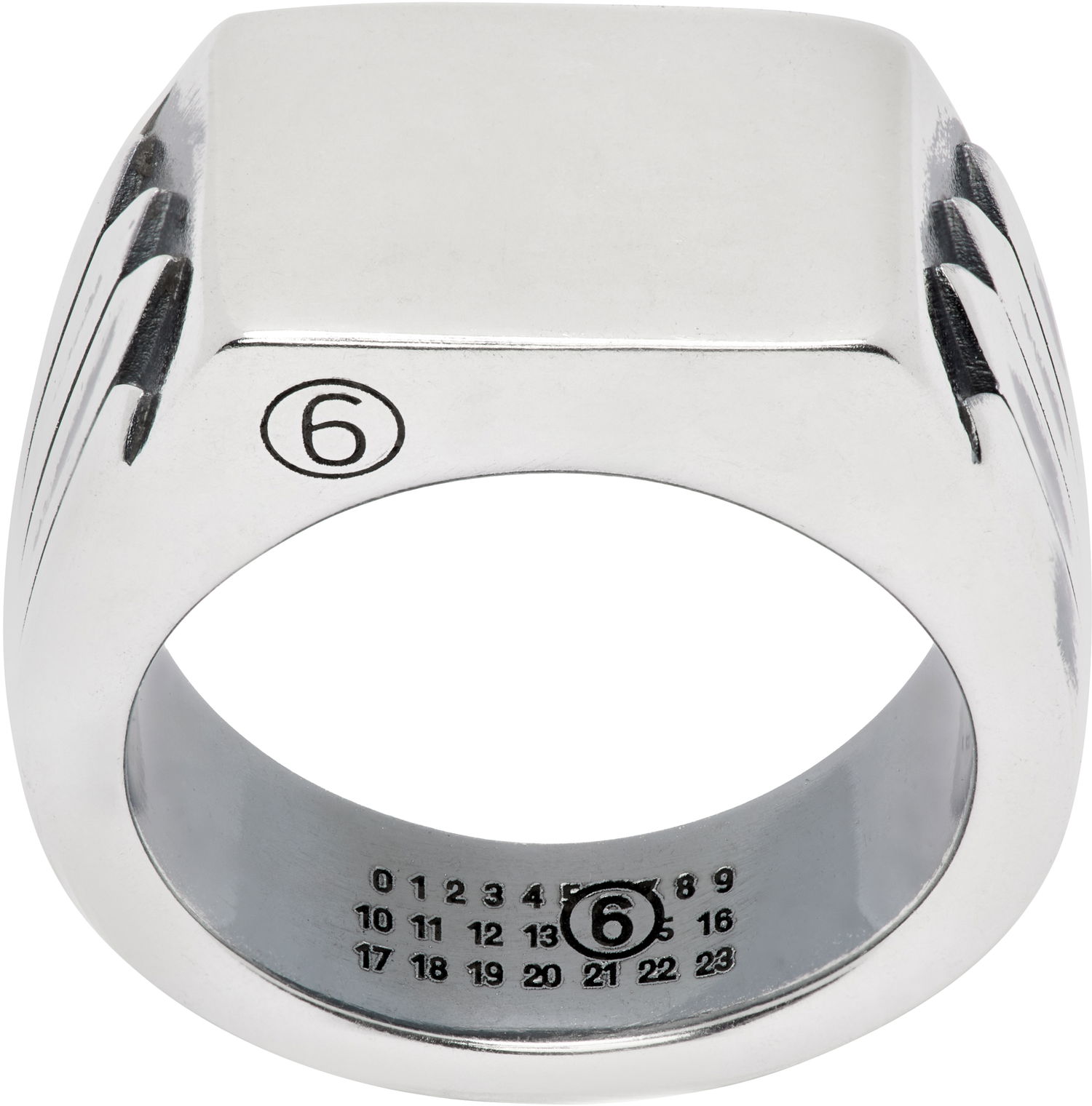 Prstan Maison Margiela MM6 Maison Margiela Silver Minimal Logo Ring Kovinski | SM7UQ0101 P8601, 0