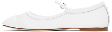 Oblačila Aeyde Aeyde Uma Mesh Toe-Cap Ballerina Flats Bela | A11-FL-RKLS08FL181-SS25-1020-007, 2