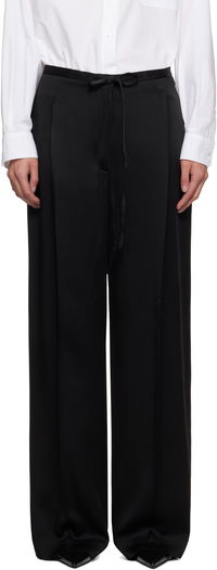 Relaxed Drawstring Satin Trousers