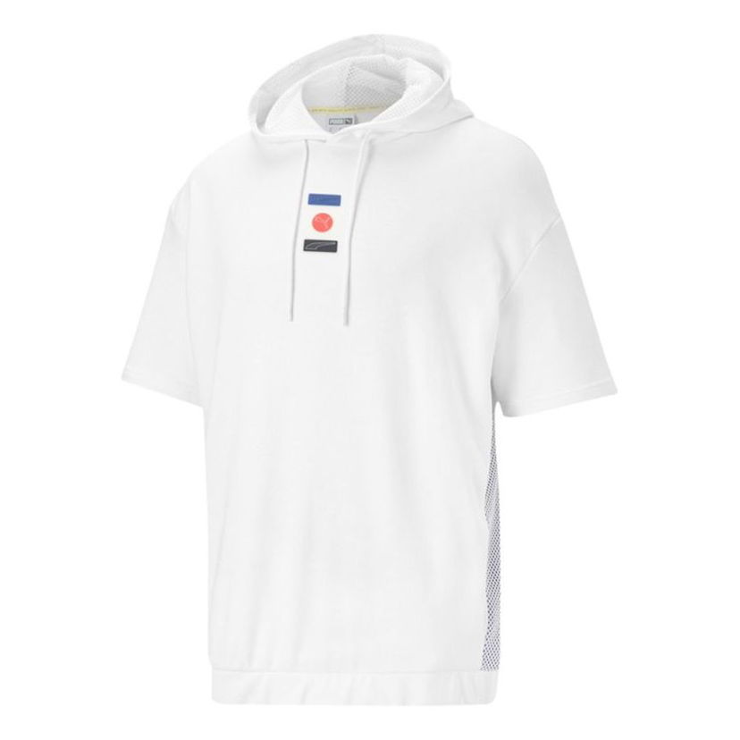 Pulover Puma Decor 8 Short Sleeve Hoodie Bela | 531086-02