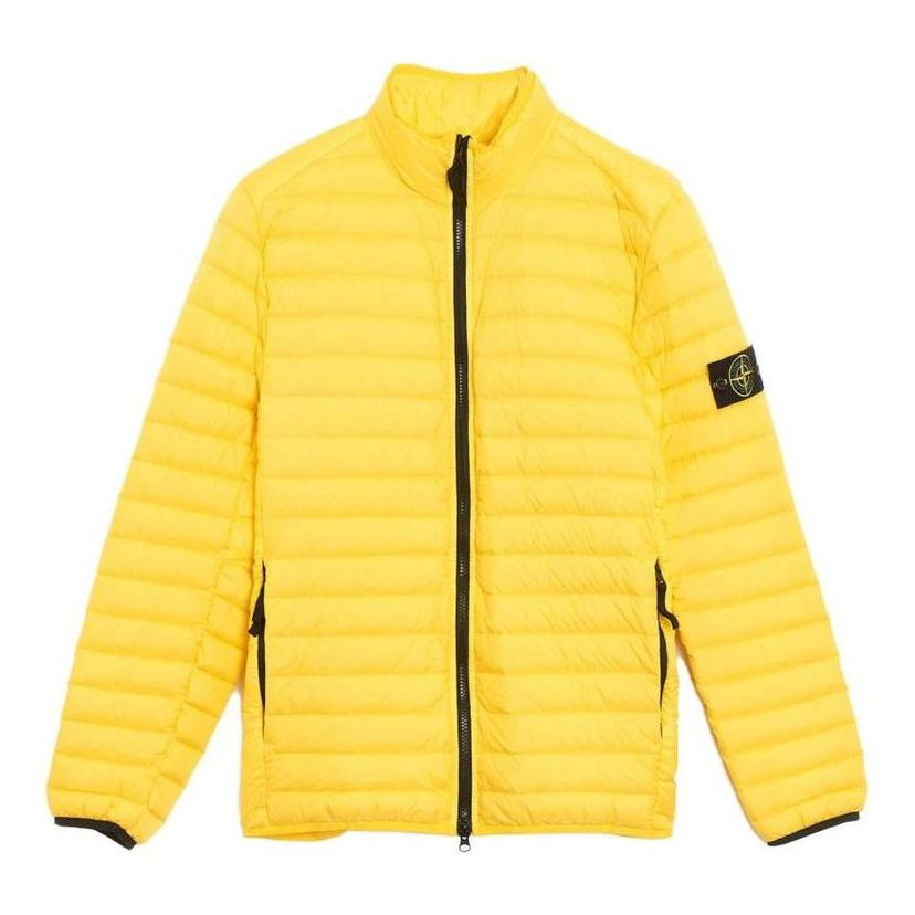 Puhovka Stone Island Logo Patch Bomber Jacket Rumena | 781541524-V0030